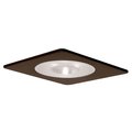 Elco Lighting 4 Square Shower Trim with Frosted Pinhole Glass" EL2915BZ